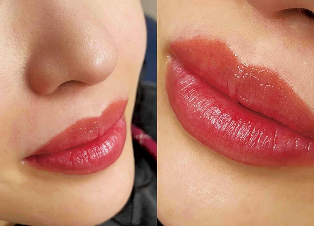 唇は好みの色、仕上がりが選べる