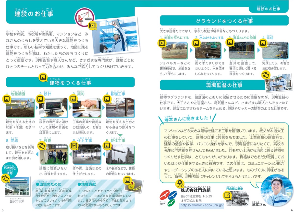 仕事体験教材に感謝