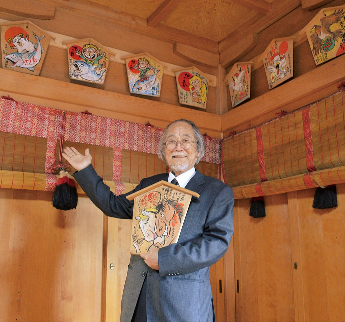 干支ずらり 絵馬がそろった