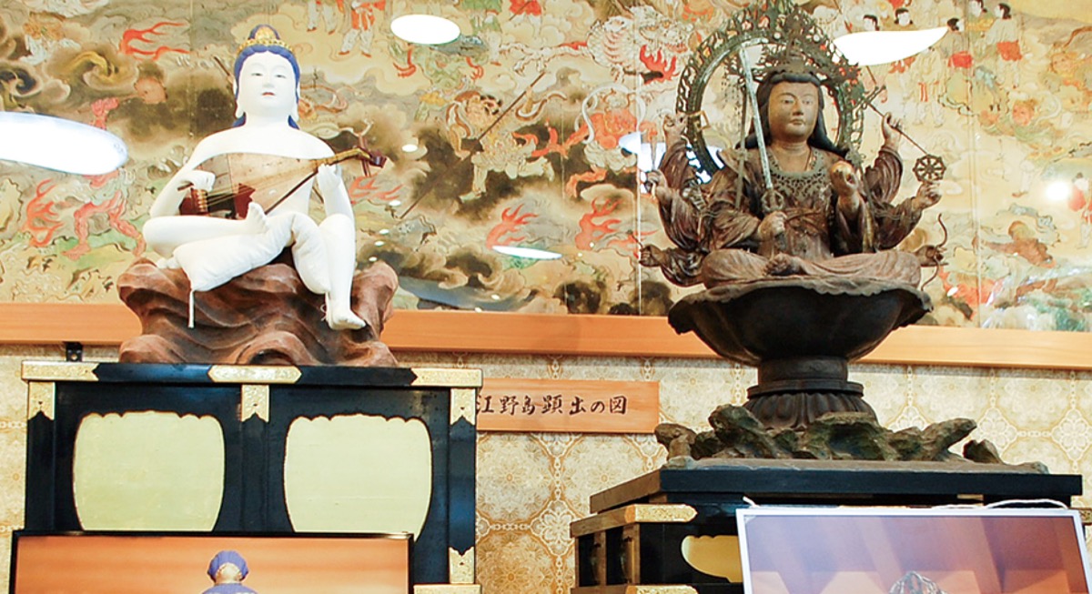 江島神社に所蔵される両像