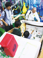 園児の力作ずらり