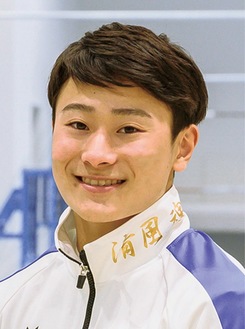 銀メダル獲得の北園選手（日本体操協会提供）