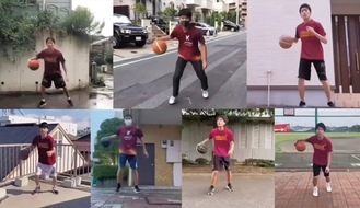 動画の１シーン。各自で撮影したものを編集した