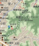 祇園山コースの地図