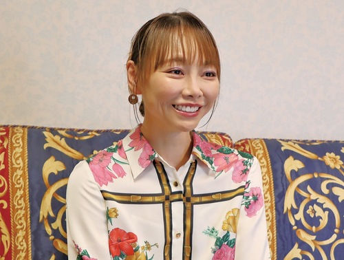 取材に答える上野さん＝３／17・東京バレエ団