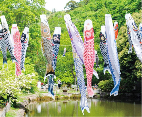 修景池の鯉のぼり（過去）