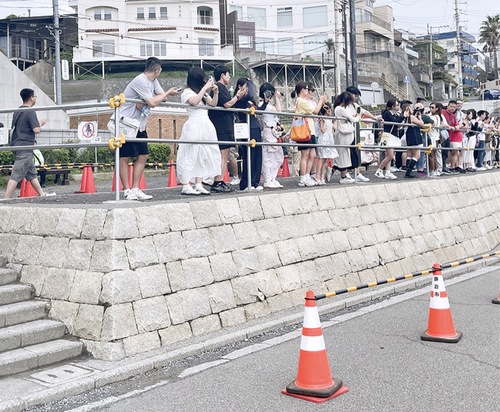 ラッコ公園に設けられた撮影スポット