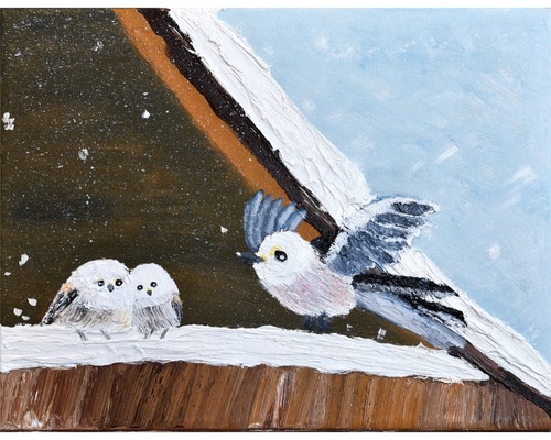 藤井真さんの作品『大寒の雨宿り』