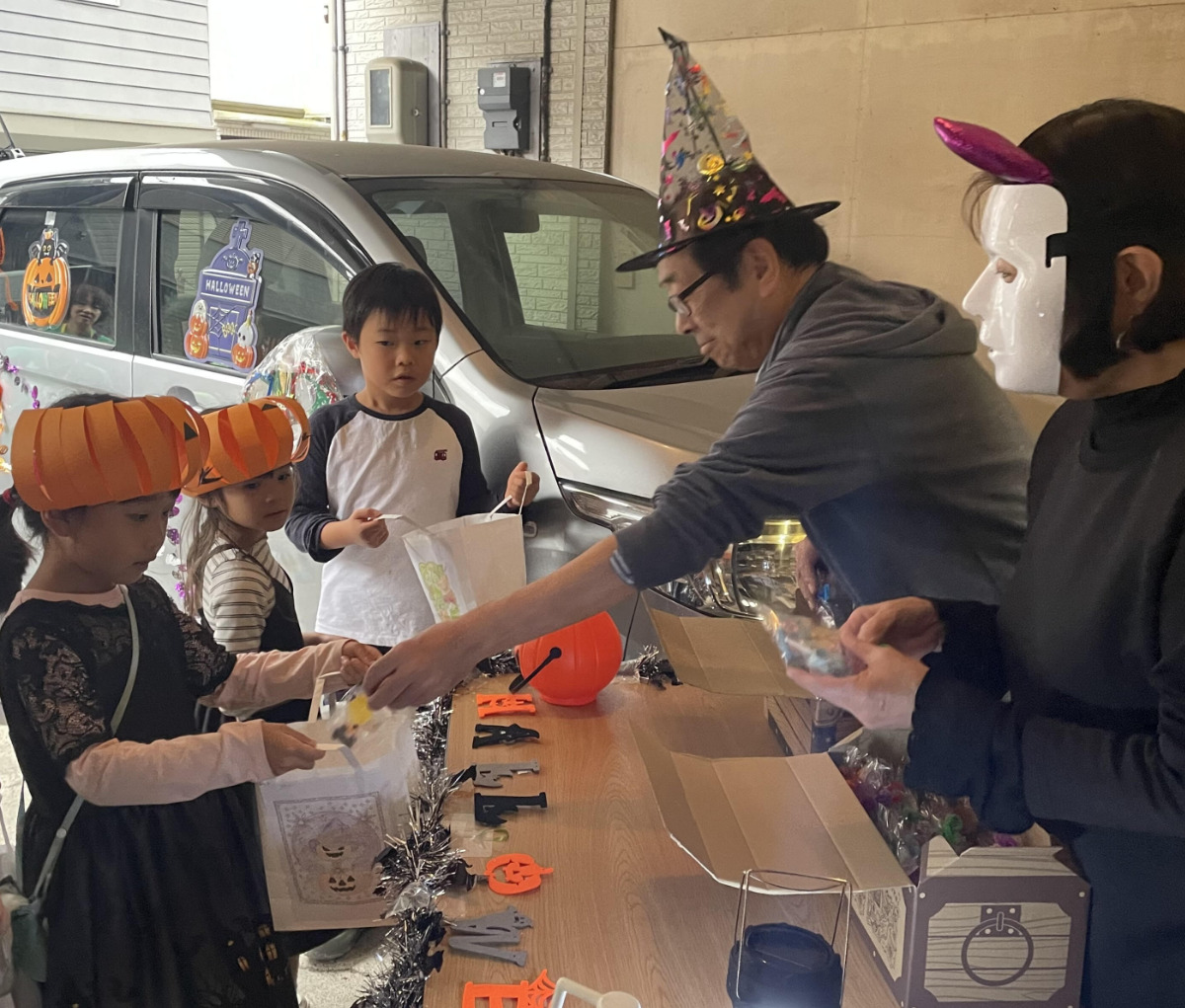 商店街でハロウィーン