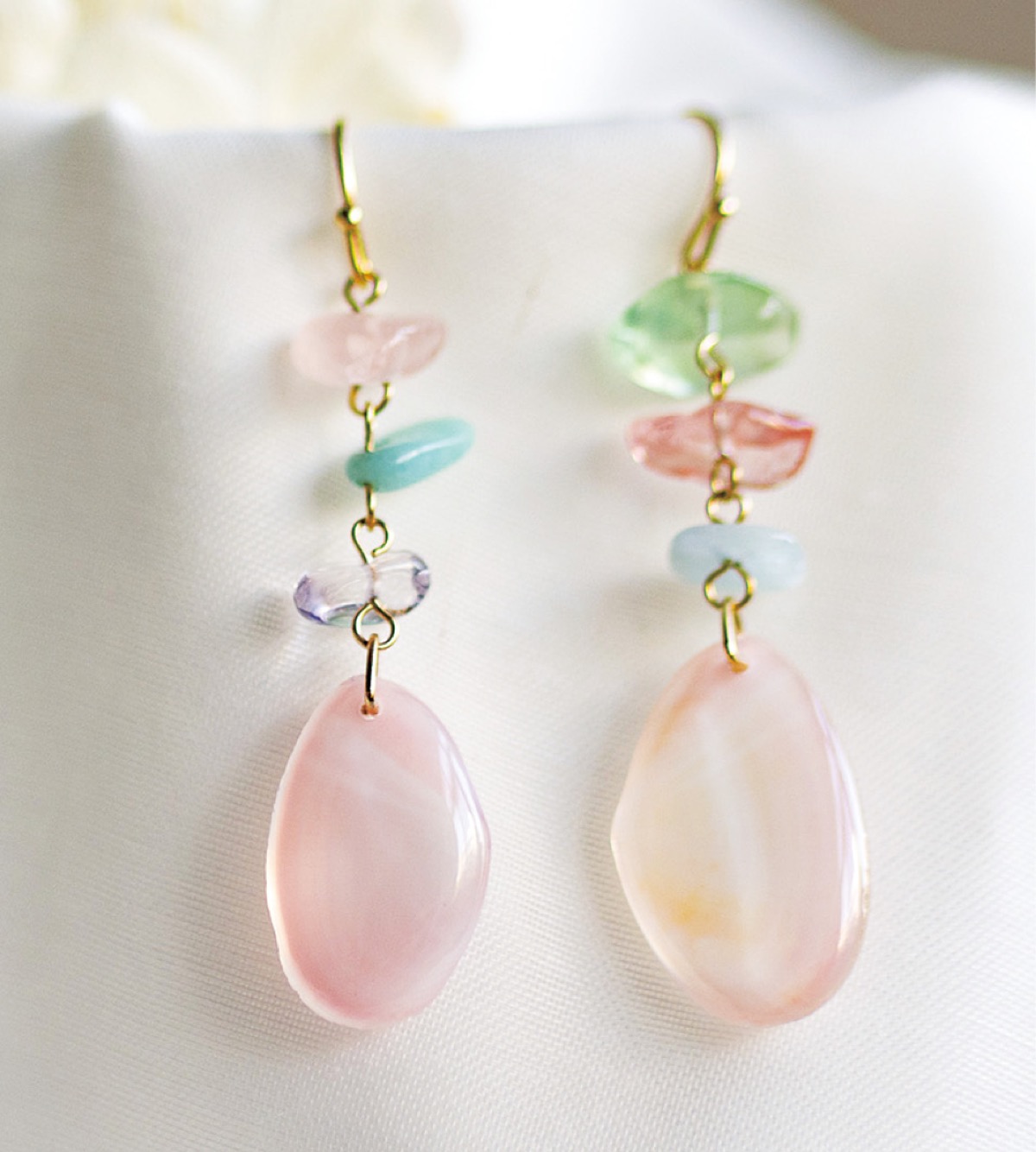 桜貝を使用したアクセサリー