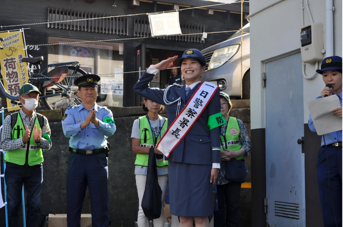 一日署長を務めたみほとけさん