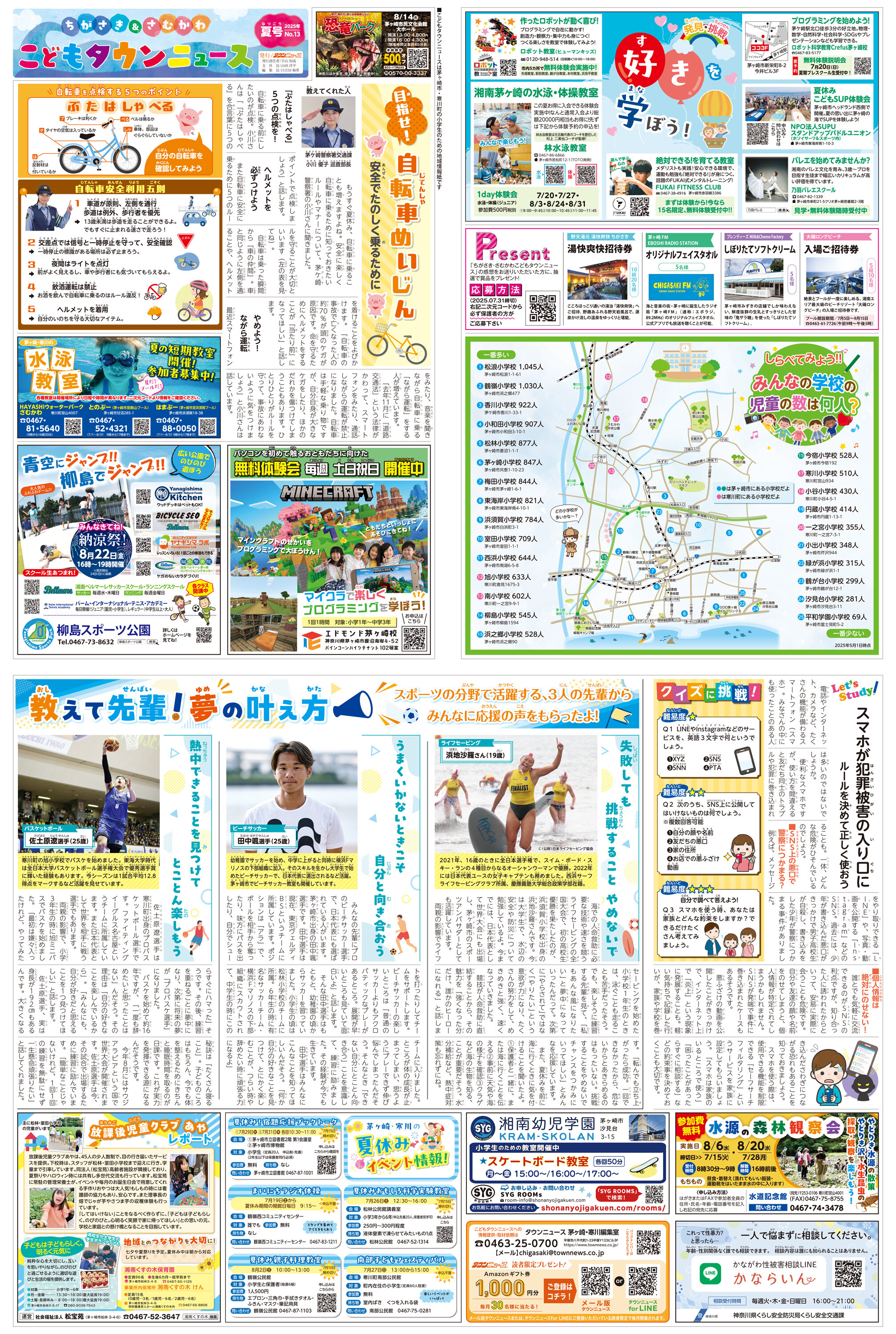 ちがさき・さむかわこどもタウンニュース夏号