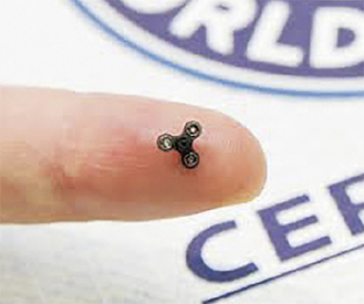 ギネス記録に認定された世界最小のハンドスピナー