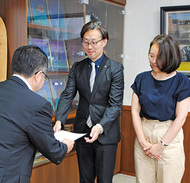 募金活動に感謝状