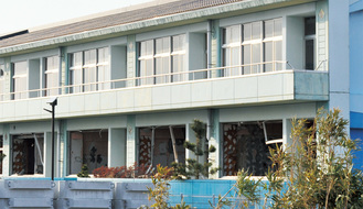 津波被害でそのままになっている請戸（うけど）小学校　＝2/27・福島県浪江町