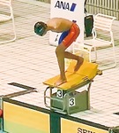昨年11月、日本パラ水泳選手権に出場した際の田中さん＝本人提供