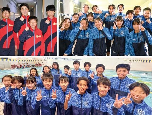 出場する林水泳教室と湘南スイミングスクールの選手たち