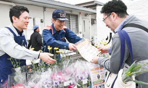 予防を呼びかける様子＝提供