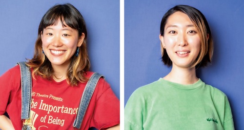 田中藍奈さん（左）と阿部汐里さん（右）