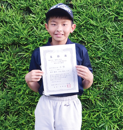 関東大会出場をよろこぶ酒井くん