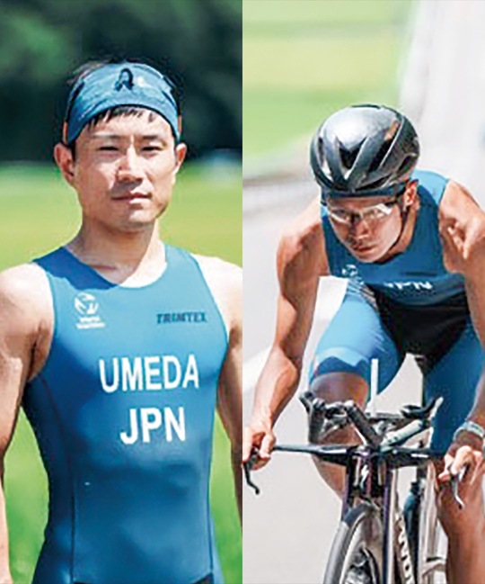 ６月29日には諏訪湖トライアスロンに出場する梅田さん＝提供