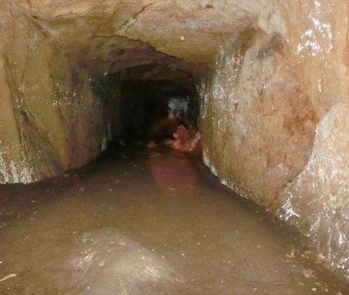 文教大学近くの陣地内部＝2017年5月に鴨志田さん撮影