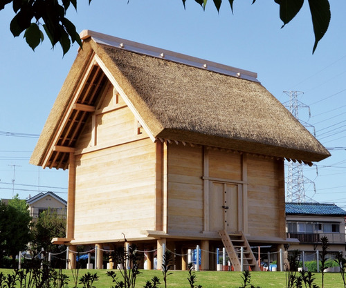 公園内に復元された倉庫
