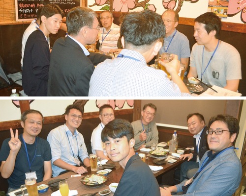 参加者と議論を交わす河野代議士と桝県議