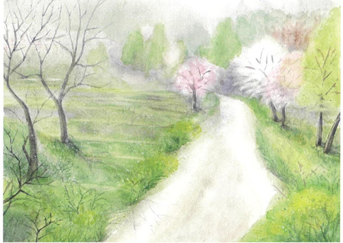 田中君子さんの「山里の春」