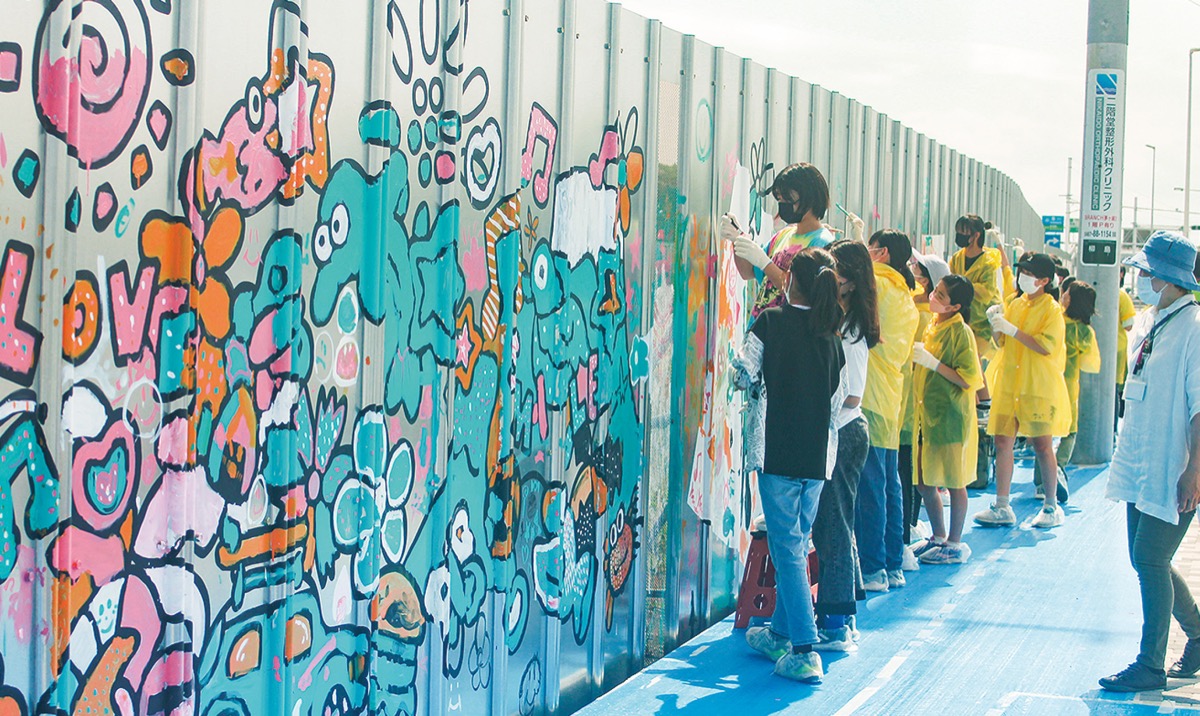 ウォールアート完成の軌跡 文化会館で動画など展示 茅ヶ崎・寒川 タウンニュース