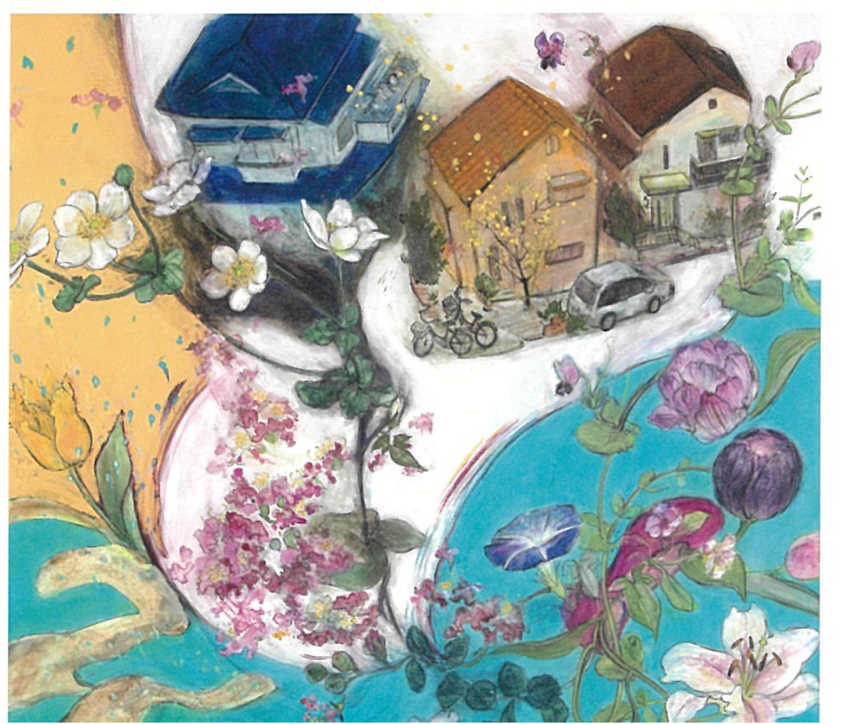 「空」がテーマの作品展示 (写真1)