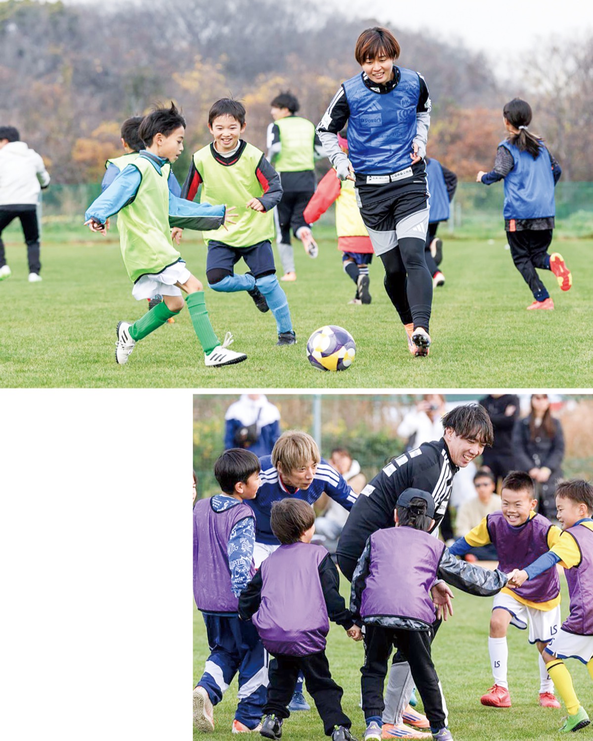 宮澤兄妹がサッカー教室