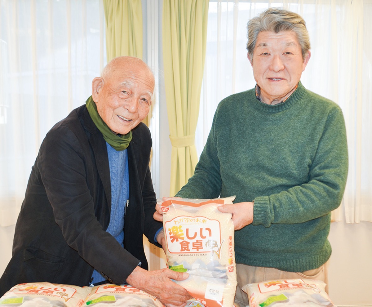 児童養護施設へ新米寄付