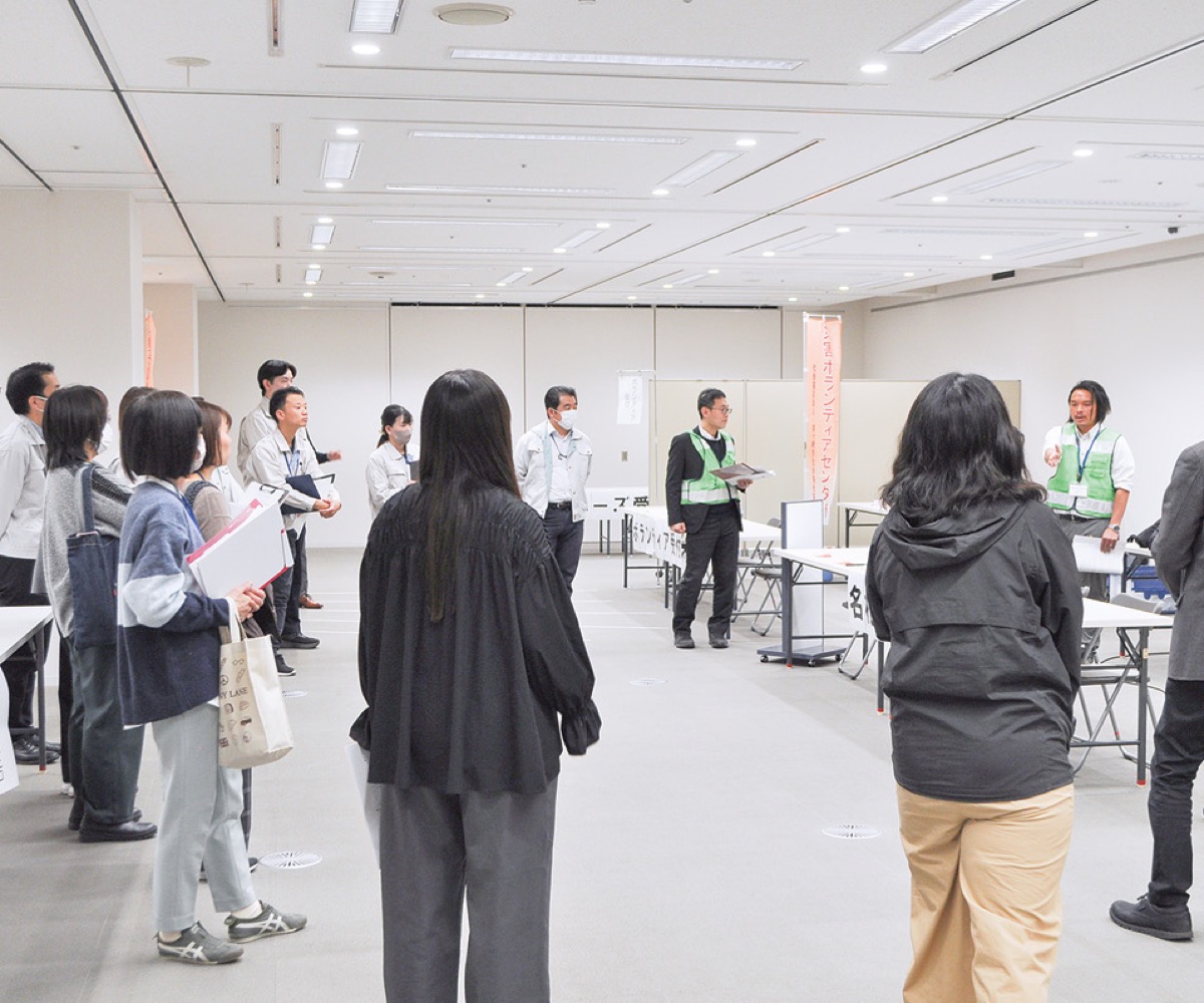 災害ボラセン設置訓練