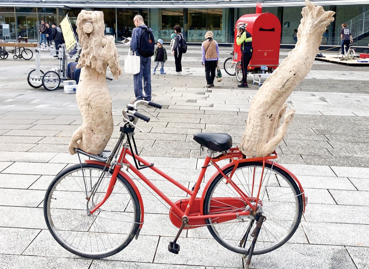 自転車を使った芸術作品