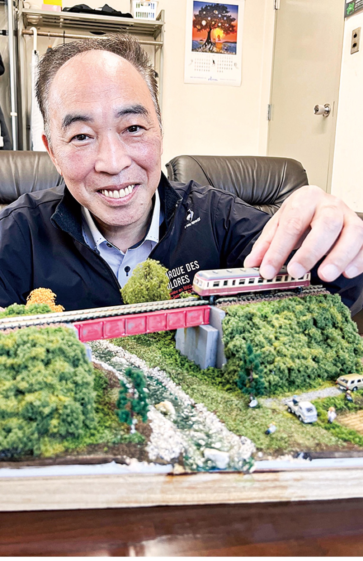 ジオラマで故郷表現