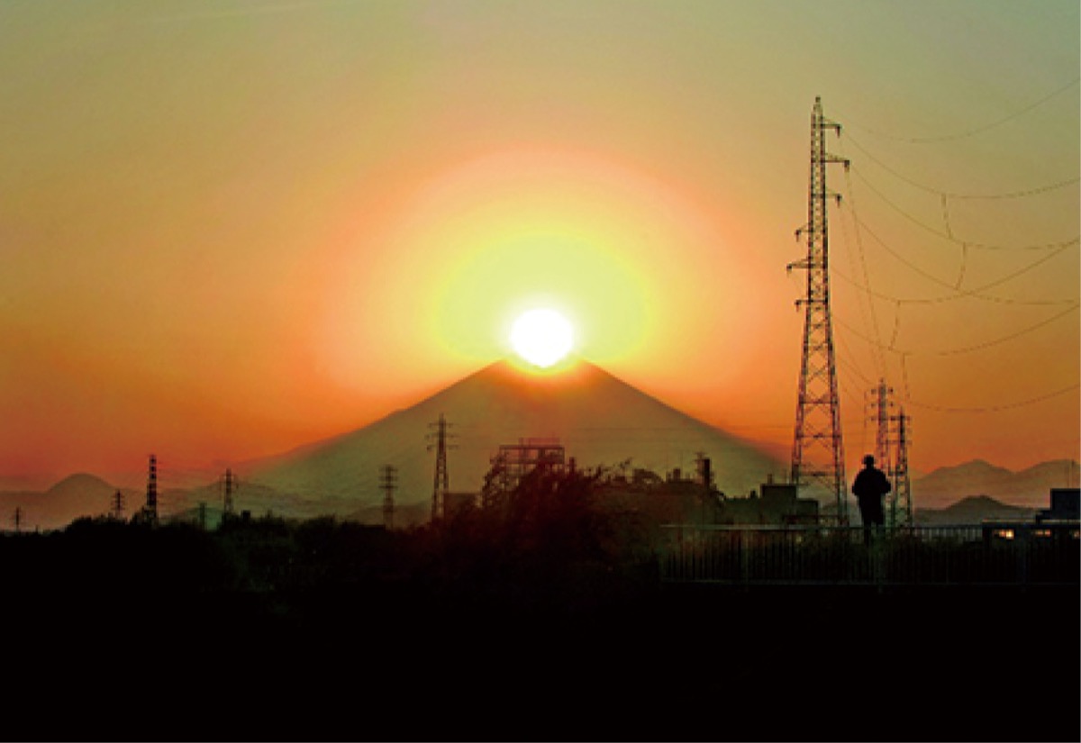 春のダイヤモンド富士