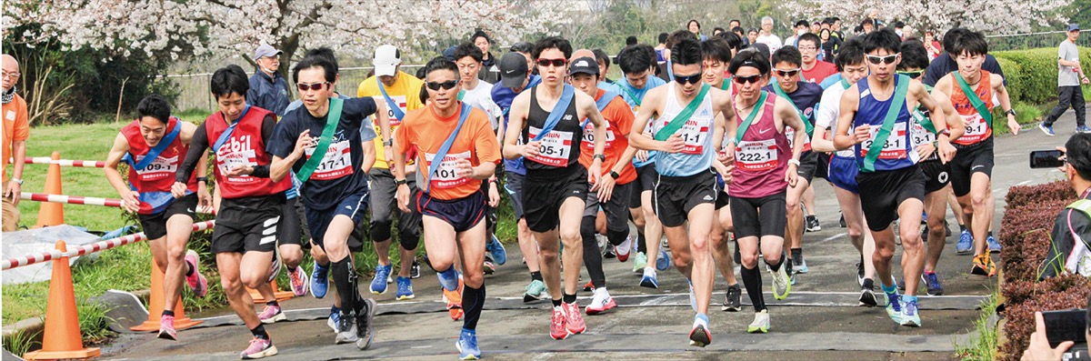 春の寒川を駆ける