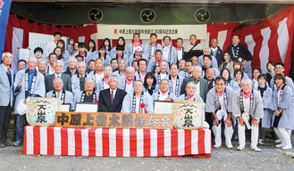 上宿太鼓保存会のメンバー（提供写真）