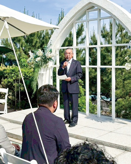 あいさつに立った田邊会長