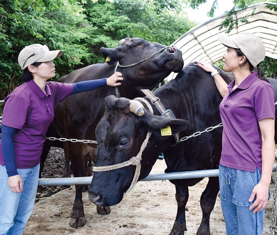 渡辺紗緒里さん（右）と彩華さん