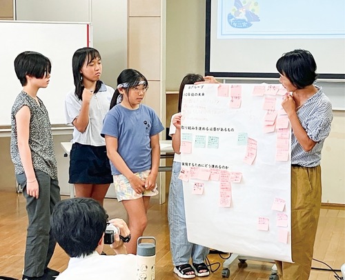 意見を発表する児童ら＝提供写真
