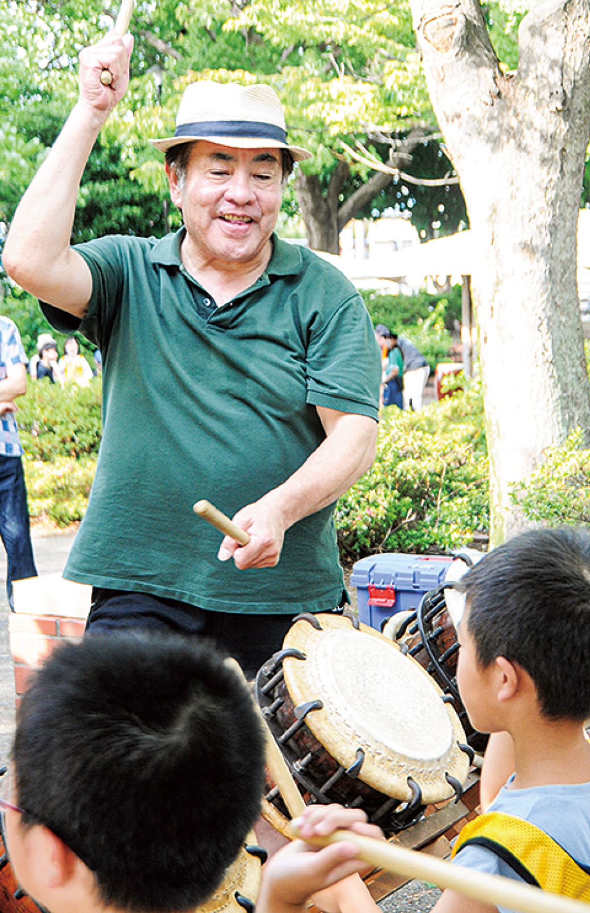 夏は太鼓の先生