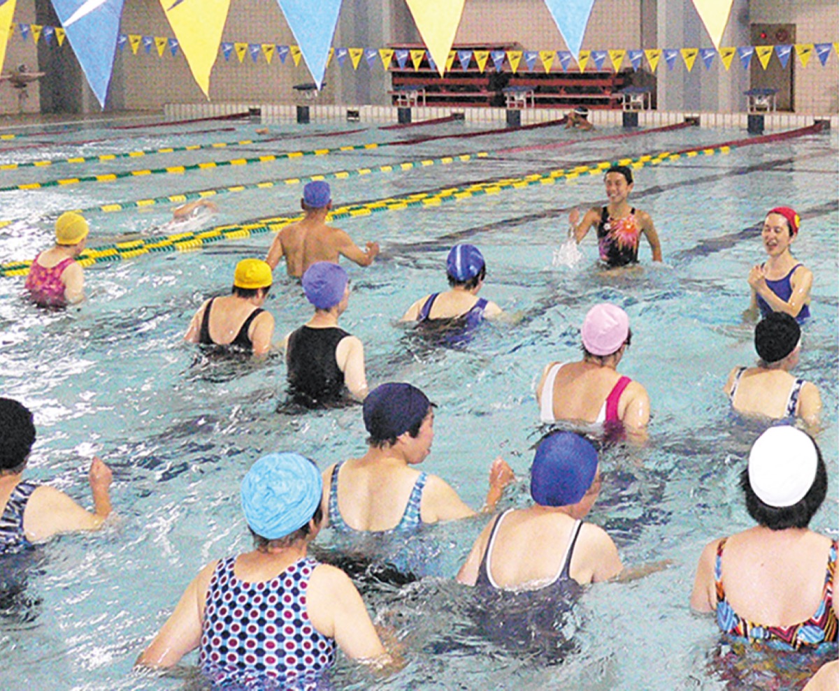 水中ウォーキングの様子