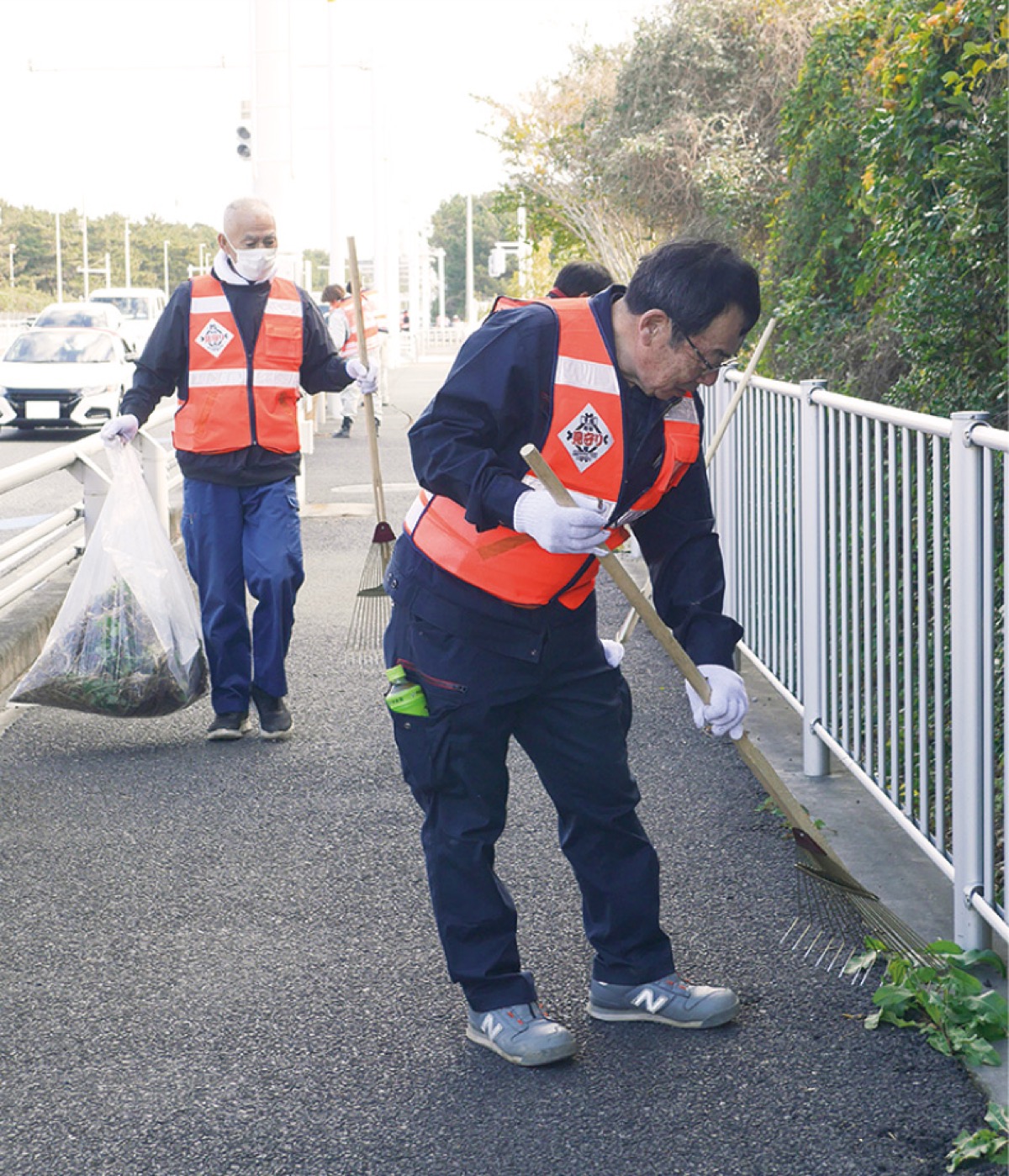 駅伝コースきれいに