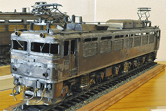 細部まで精巧に作られたＥＦ81形電気機関車の模型