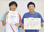 関東大会に出場した陸上競技の江藤幹さん（写真左）と水泳の玉田虎太朗さん