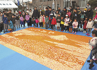 みかん香るモザイク制作