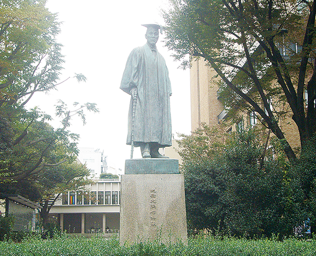 早稲田大学の大隈重信像