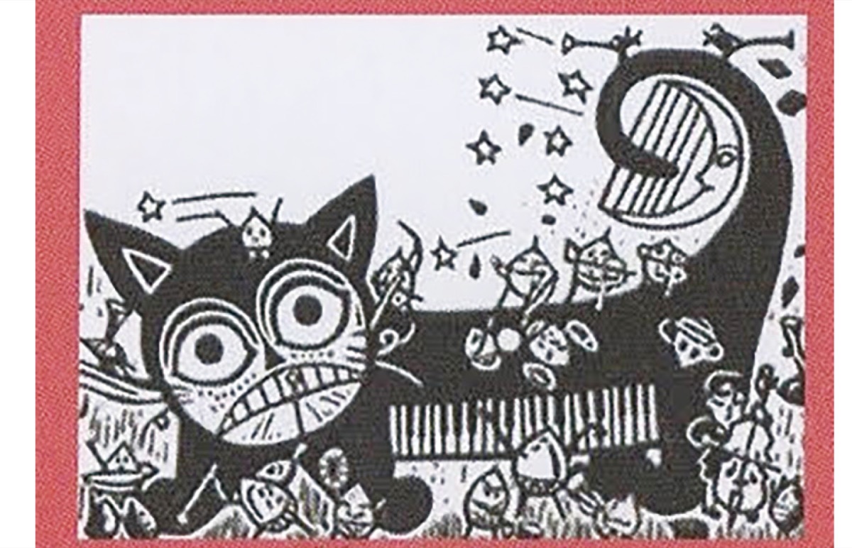木版画「どんぐりと山猫」より